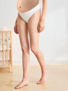 Moonlight&Mama Maternity Solid Color Stylish Triangle Briefs, Suitable For Daily Wear - Apricot - View 5