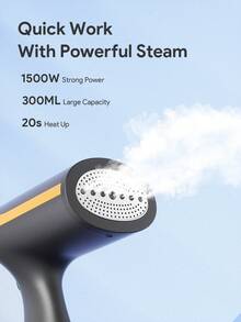 Teckwe Handheld Steamer Iron For Clothes,Portable Steamer For Clothes,1500w Auto Shut-Off Garment Steamer For Travel And Home,300ML Detachable Water Tank,One Click To Open -UK Plug