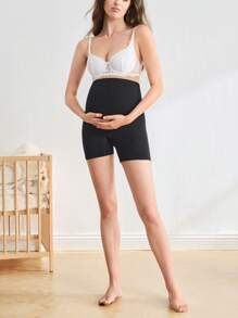 BloomMama Pregnant Women Plain High Waist Casual Shorts & Underwear
