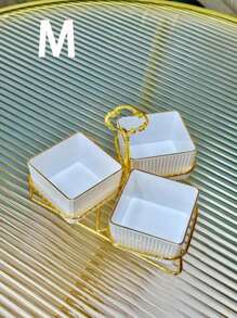 1 Set Snackteller mit 1 Sockel, zum Aufbewahren von Snacks, Süßigkeiten und Keksen, Küche