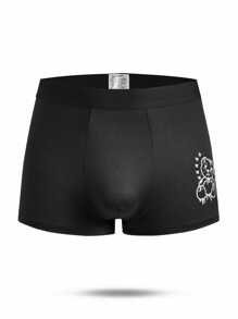 Men's Simple Printed Casual Boxer Briefs , 5 Pcs - Multicolor - View 9