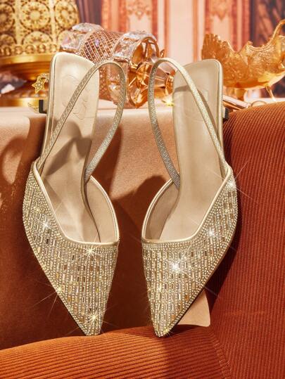 CUCCOO TILAWA كعب عالي فتاة ذو رأس مدبب، مزين بفيونكة، لون أحادي، حزام كاحل،خيار ارتداء أنيق للاستخدام اليومي، للتسوق الخارجي، العطلات، الحفلات، الربيع/الصيف/الخريف/الشتاء، تنسق جيدًا مع فساتين الساتان