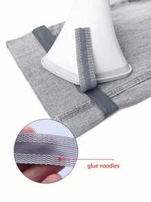 自粘式无需剪裁的下摆长度调节贴纸 - 轻松改变您的裤子！ - 灰色 - 查看 2