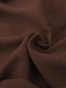 EMERY ROSE Plus Size Women's Western Style Bohemian Festival French Elegant Loose Casual Holiday Commuter Solid Color Linen Off The Shoulder Spaghetti Strap Gathered Neckline Floral Decor Slit Hem Sleeveless Maxi Dress, Spring/Summer Women Summer Clothing Woman S Summer Clothes Work Summer Dresses Women Plus Sun Dress Women S Clothes