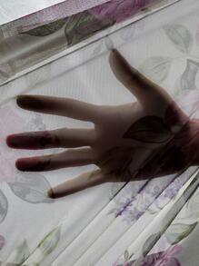 MaterniChic 孕妇花卉印花荷叶边下摆无袖优雅孕妇装 - 彩色 - 查看 4