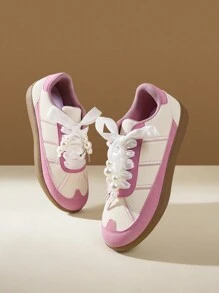 CUCCOO EASI 女士粉色刺绣蝴蝶结休闲运动鞋 - 粉色 - 查看 7