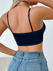 SHEIN Comfortable Adhesive Backless Bra, Fashion Design Suitable For Summer - Black - View 4