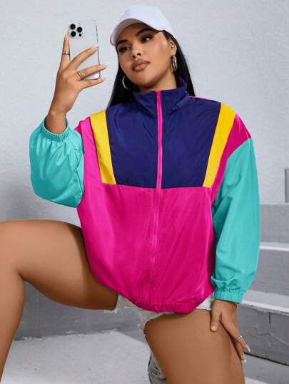 SHEIN EZwear Plus Size Casual Summer Jacket, Fashionable Winter Fall Autumn