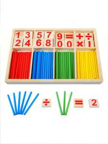 SHEIN 1pc Digital Symbol Game Number Rod Preschool Elementary School Addition Subtraction Arithmetic Number Rod Montessori Early Education Teaching Aid