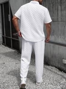 Manfinity Homme Plus Size Men's Solid Color Short Sleeve Single-Breasted Shirt And Shorts Casual Set Mens 2 Piece Outfits White Men Clothes Men Shirt Co Ords Mens White Outfits Man Clothes Men Shirt Co Ords Men Outfit Sets Whites,It Is Great For Couples And Makes An Excellent Gift Idea For Boyfriends Or Husbands.