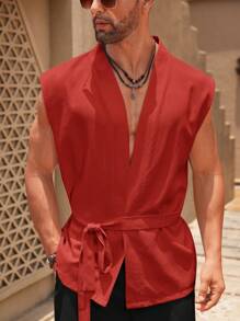 Manfinity RSRT Men's Summer Casual Solid Color Waistcoat