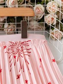 DreamSkyne 女士节日烟花印花百褶裙