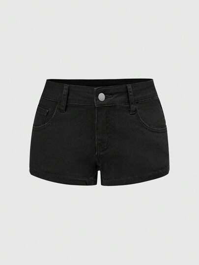 Grunge Punk Short en jean super mini avec broderie de perles de style vintage diva pockets & wings, grande taille