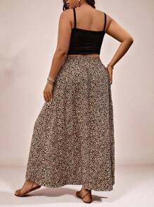 SHEIN VCAY Gonna a stampa leopardata oversize, elegante gonna bohémien estiva, abbigliamento da donna sexy e bohémien, abbigliamento occidentale per il tempo libero e le vacanze tropicali