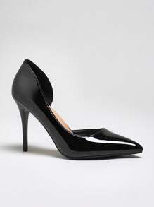 SHUZIA 尖头细高跟鞋，内开筒，女士办公室/工作鞋 - 黑色 - 查看 6