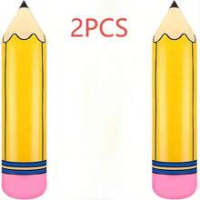 1Pc/2Pcs/3Pcs 27 Inch Giant Large Inflatable Pencil Back To School Graduation Decor Hanging Inflatable Pencil Classroom Decoration For Back To School Classroom Garden Room Birthday Party Decorations