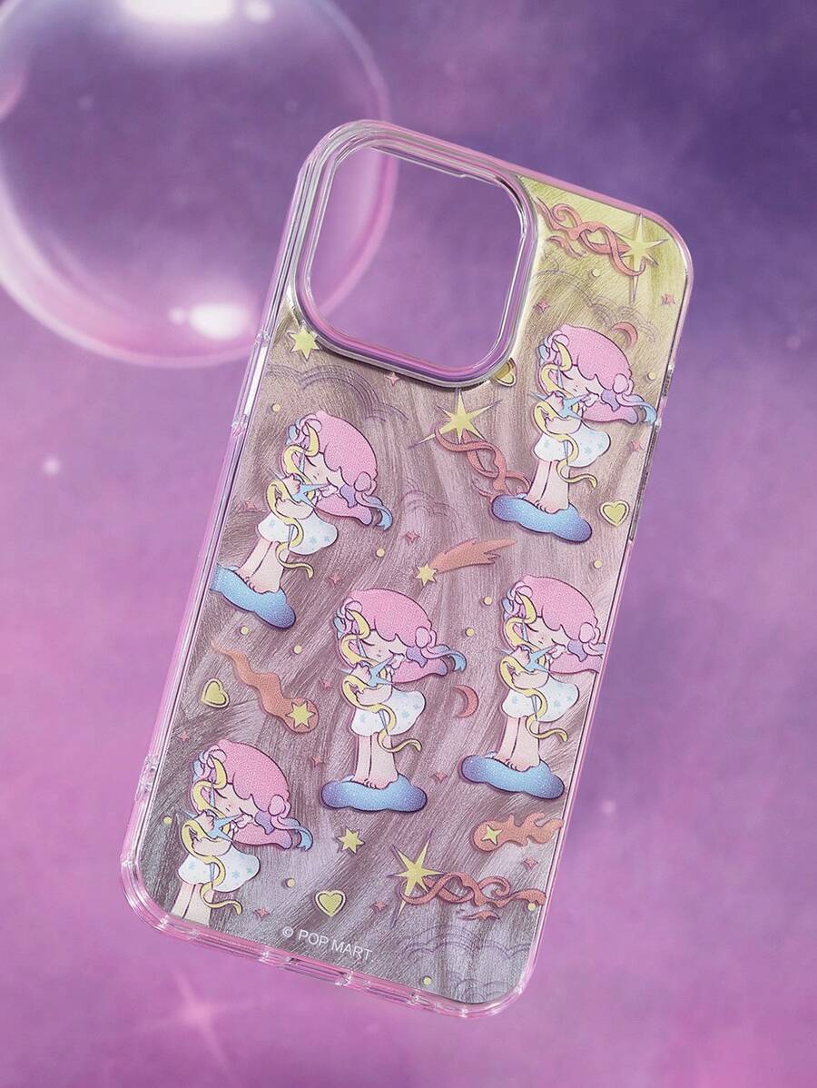 Pop Mart Azura X SHEIN Durable And Fashionable Fun Mobile Phone Case - Cartoon Pattern Protective Cover Design, Compatible With IPhone - Multicolor - View 1