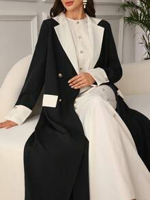 SHEIN Najma مجموعة سيدات كاردجان طويل منحف متساهل...