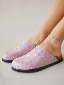 Solecia Women's Casual Versatile Simple Backless Flat Shoes - Baby Pink - View 7