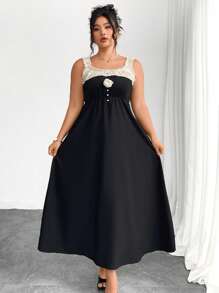 Elenzga Damen Große Größen Lässig locker sitzendes Kleid, chinesischer Urlaubsstil Kleid, geeignet für Party, Zusammenkunft, Ausflug, bequem vielseitig locker geschnitten, schlankheitsfördernd, modisch für Frühling Sommer, geeignet für St. Patrick's Day, Ostern, Valentinstag, Weihnachten, Erntedankfest