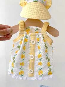 Fresh Small Flower Button Sling Dog Clothes Small Dog Milk Dog Teddy Clothing Pet Spring Summer Puppy Clothing - Multicolor - View 6