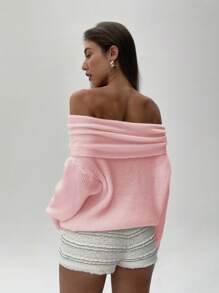 Aloruh 女士露肩简约长袖针织毛衣，秋冬新品