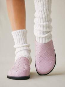 Solecia Women's Casual Versatile Simple Backless Flat Shoes - Baby Pink - View 13