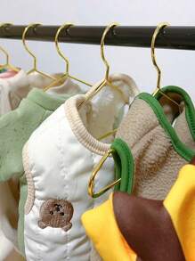 10件/套衣架金色迷你衣架金属小衣架泰迪狗猫木偶娃娃宠物店衣服支架 - 金色 - 查看 2