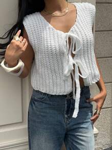 Siren Gaze 女士奶油色针织背心，夏季时尚，展现您的个性，夏季毛衣背心，海滩度假针织衫，女士奶油色针织背心，女士度假装，女士外出上衣，女士街头服饰，日常休闲女士毛衣背心