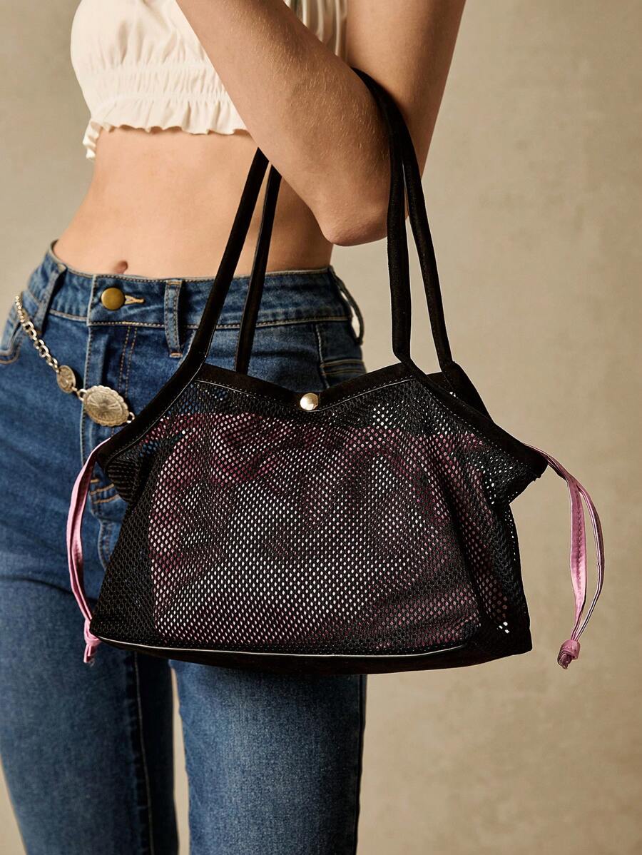 SHECARRY 女士休闲简约纯色单肩包