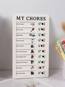 Discipline Memo Pad Message Board Checklist Planner Note Pad Daily Task Management,Plastic Checklist Board With Detachable Cardstock To Do List For Routine Planning,Form Good Habits,A Gift Suitable For A Good Friend