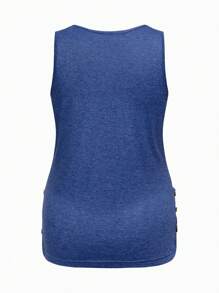 SHEIN 3件套休闲无袖圆领纽扣哺乳背心，孕妇装 - 彩色 - 查看 13