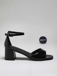 SHUZIA Women's Block Heel Adjustable Ankle Cuff Heeled Sandals