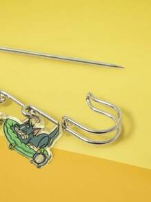 TOM & JERRY X SHEIN 亚克力卡通睡眠图案银胸针