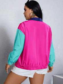 SHEIN EZwear Plus Size Casual Summer Jacket, Fashionable Winter Fall Autumn - Multicolor - View 2