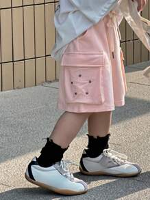 DAZY 男童休闲短裤 - 粉色 - 查看 4