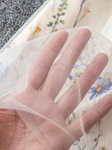 Rometta 大码女式花卉印花网眼 A 字裙，夏季女装，优雅 - 米色 - 查看 4