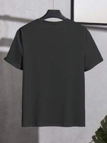 Manfinity Homme Men Slim Fit Crew Neck Short Sleeve Casual T-Shirt For Summer - Grey - View 2