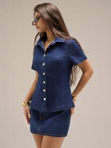 Avantive Damen Denim Zweiteiler