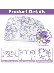 SHEIN 1/5/10/20/30/50PCS Steam Eye Mask With Various Fragrances To Moisturize The Eyes, Relieve Fatigue, Relax The Body And Mind, Suitable For Long-Term Use Of Electronic Products Such As Computers And Mobile Phones, Students With High Study And Work Pressure, Office Workers, Business Travelers, Tourists, And Those Who Stay Up Late - Purple - View 6