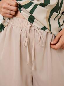 Miaspire 2pcs/Set Women Spring/Summer Casual Zebra Print V-Neck Blouse And Loose Wide-Leg Pants,Business Women Attire,Country Style Women's ClothingFall Women Clothes Going Out Outfits Mothers Day Outfit Gift For Mom