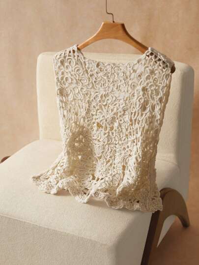 Elaquor Áo vest dệt kim nút ngày lễ thường ngày cho nữ cỡ lớn