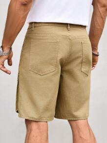 Manfinity Homme Men's Casual Loose Fit Cargo Pockets Denim Shorts - Yellow - View 2
