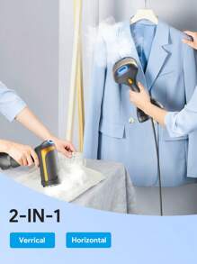 Teckwe 手持式衣物蒸汽熨斗，便携式衣物蒸汽熨斗，1500w 自动关闭服装蒸汽熨斗，适合旅行和家庭，300ML 可拆卸水箱，一键打开 - 欧盟插头圣诞礼物，秋冬季假期露营必备品度假配件，露营用品 - 黑色 - 查看 3