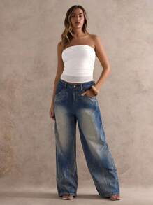 Glamine 白色褶皱露背透视上衣，夏季上衣，基本款，约会之夜，白色，露肩上衣，白色露肩上衣，夏季，白色抹胸