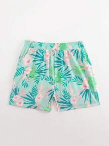 Swim Lushoire Bottom de traje de baño con estampado de hojas para mujer (patrón de impresión aleatorio) - Azul - Ver 8