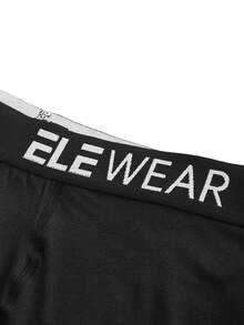 4pcs ELE WEAR Men's Elastic Waistband Boxer Briefs Black Boxers Black Boxer Briefs Men Underwear Pack Men Boxer Briefs Pack - Black - View 16