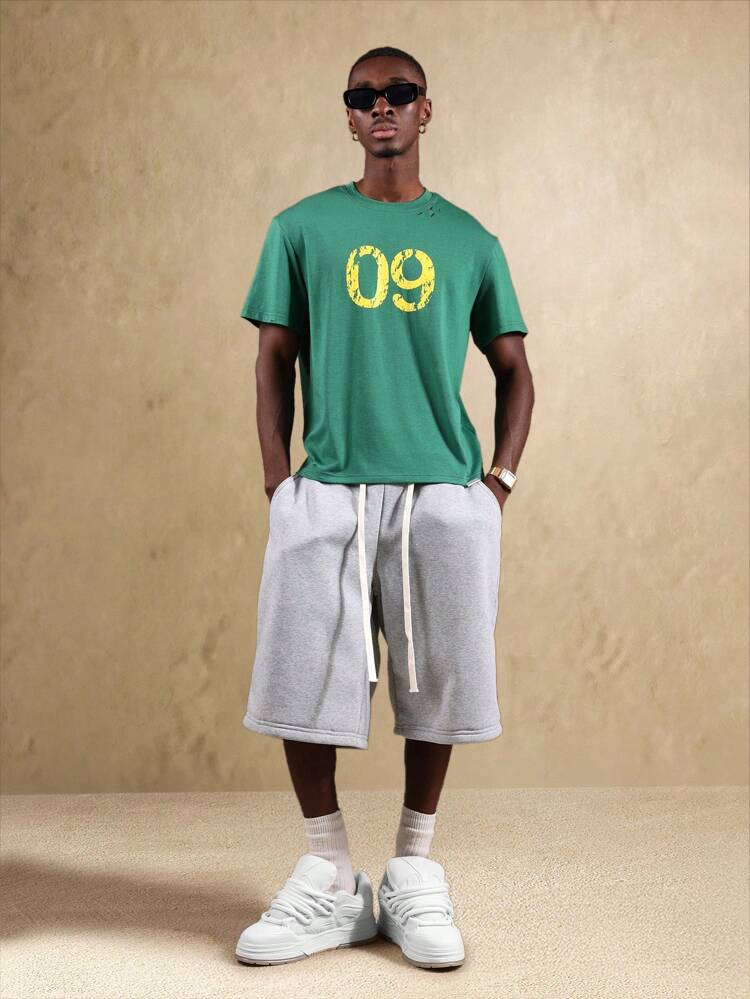 Athletic Number Print Men's T-Shirt