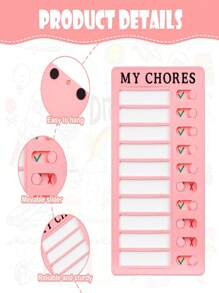 Discipline Memo Pad Message Board Checklist Planner Note Pad Daily Task Management,Plastic Checklist Board With Detachable Cardstock To Do List For Routine Planning,Form Good Habits,A Gift Suitable For A Good Friend