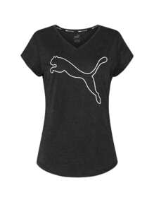 Puma Train Favorite Heather Cat Tee - Black Heather - View 1